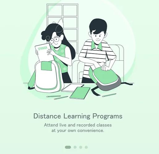 Distance Learning Illustration